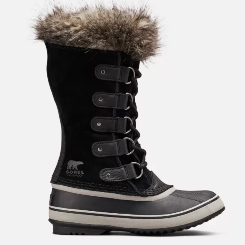 Sorel Joan of Arc boots in Black Quarry, Excellent Condition